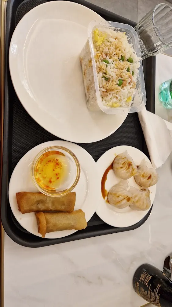 Vegetable Spring Rolls Prawn Dimsum Cantonese Rice